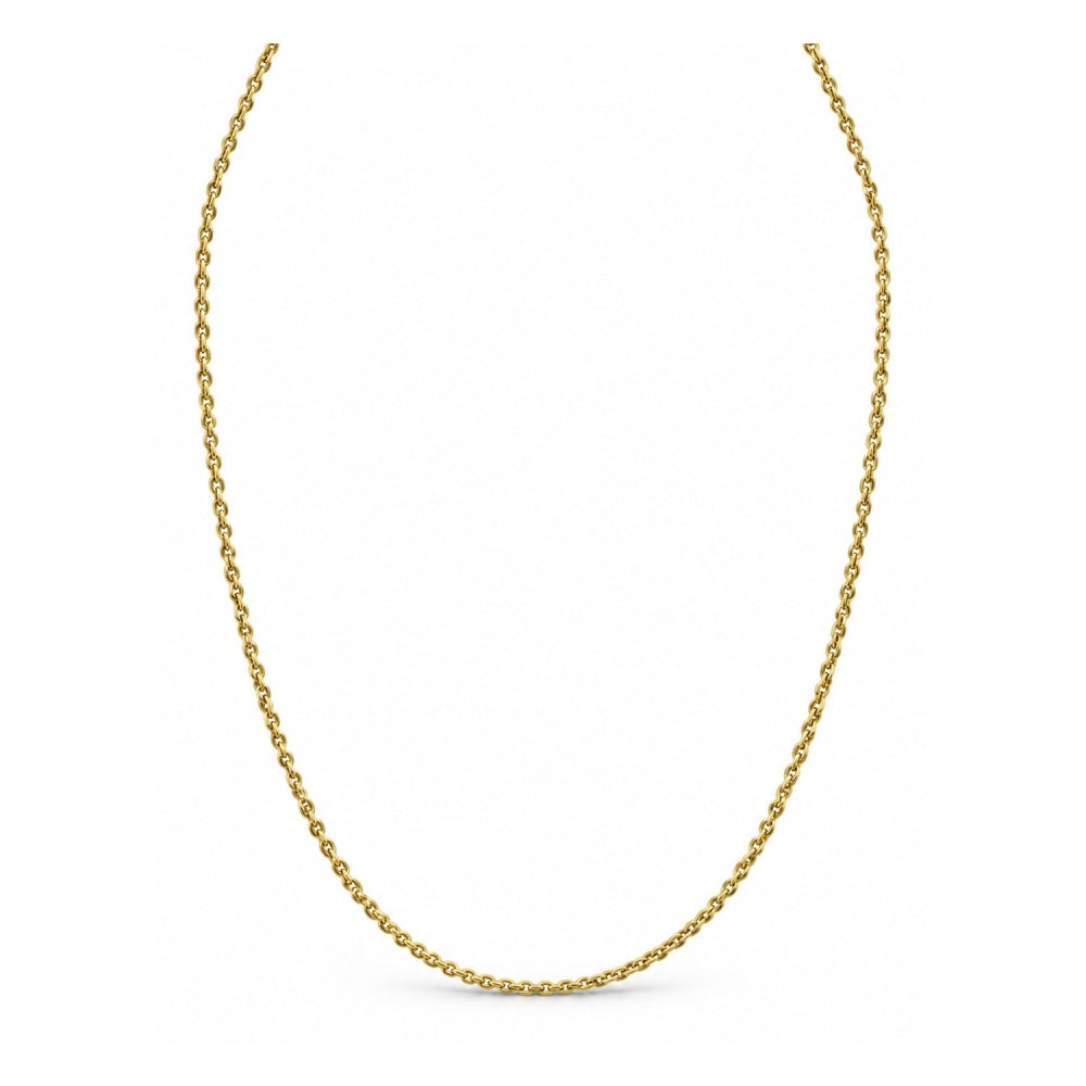 Oro Laminado Basic Necklace, Gold Filled Style Rolo Design, Polished, Golden Finish