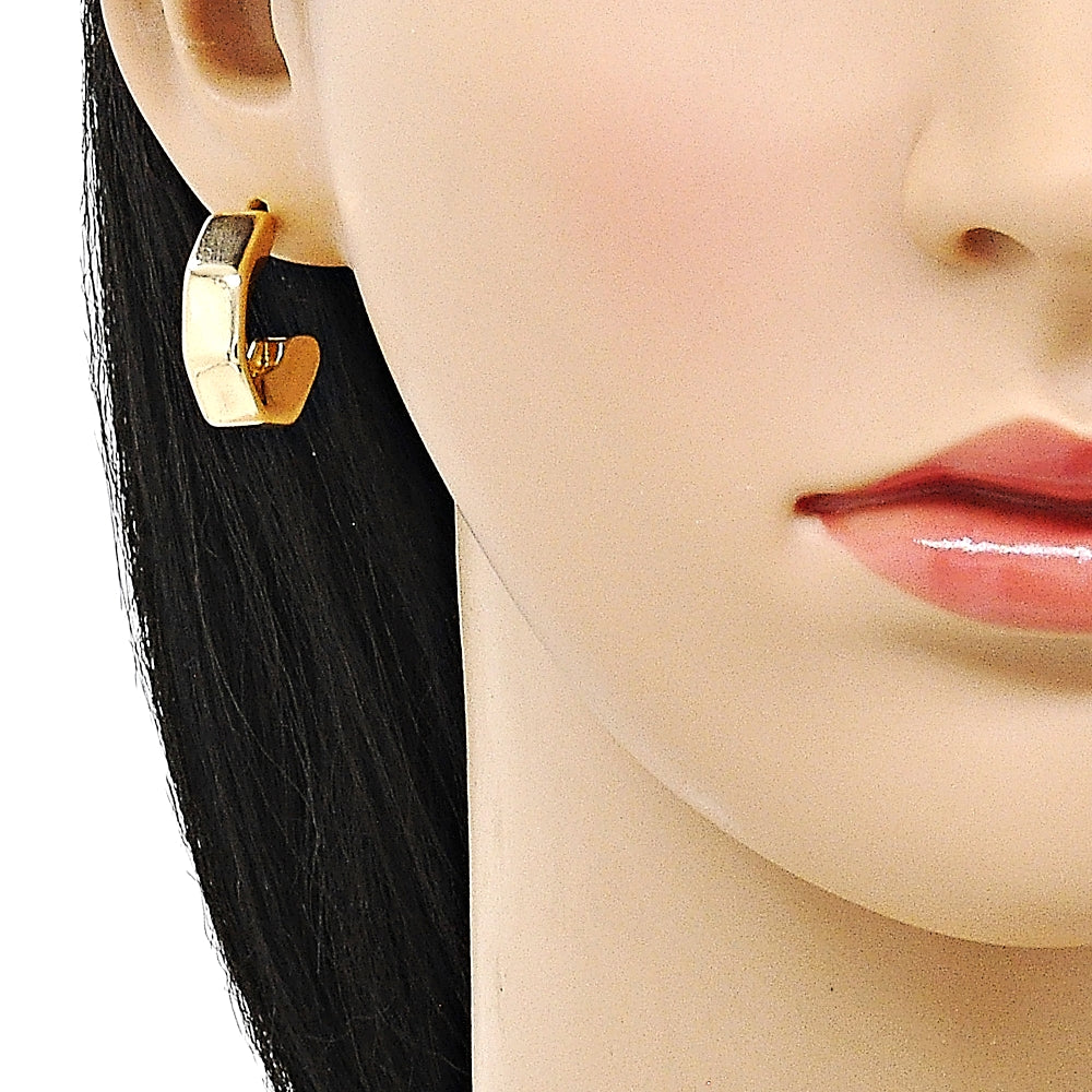 Oro Laminado Small Hoop, Gold Filled Style Polished, Golden Finish