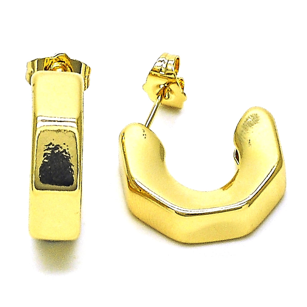 Oro Laminado Small Hoop, Gold Filled Style Polished, Golden Finish