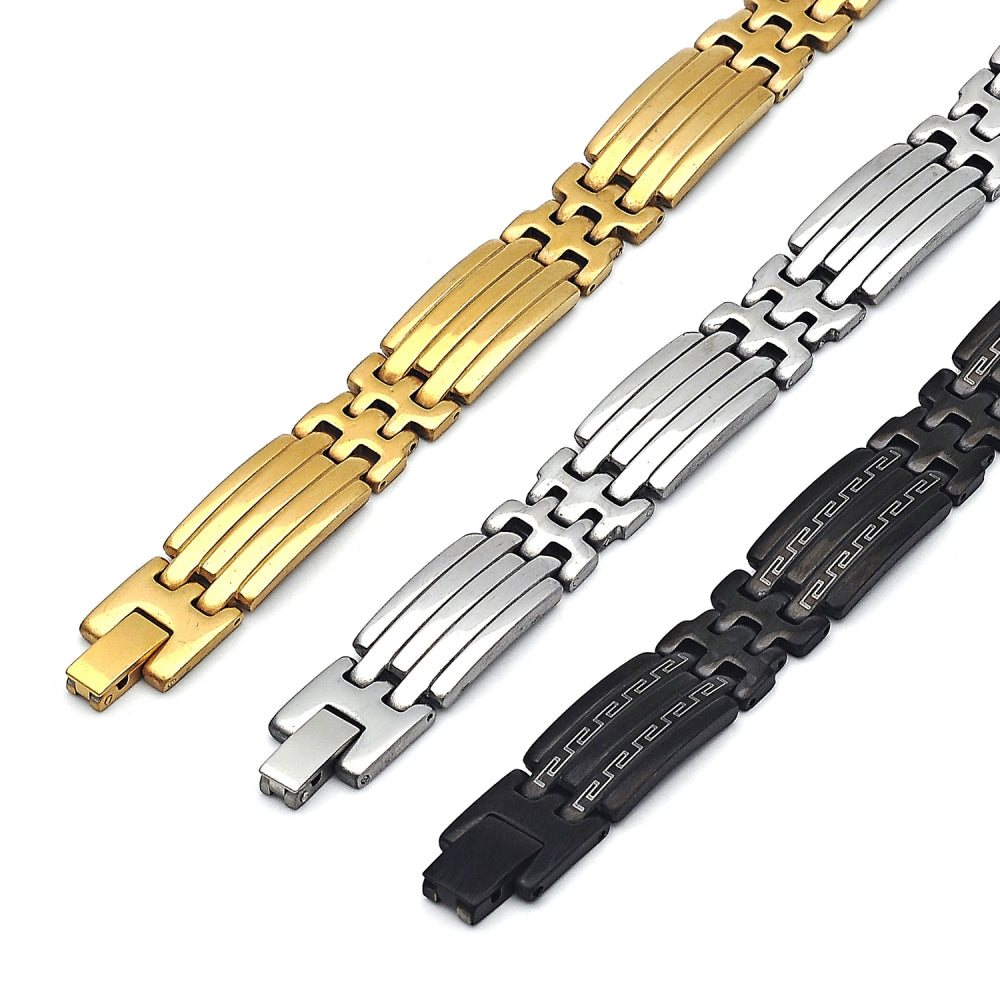 Stainless Steel Solid Bracelet, Polished, Steel Finish