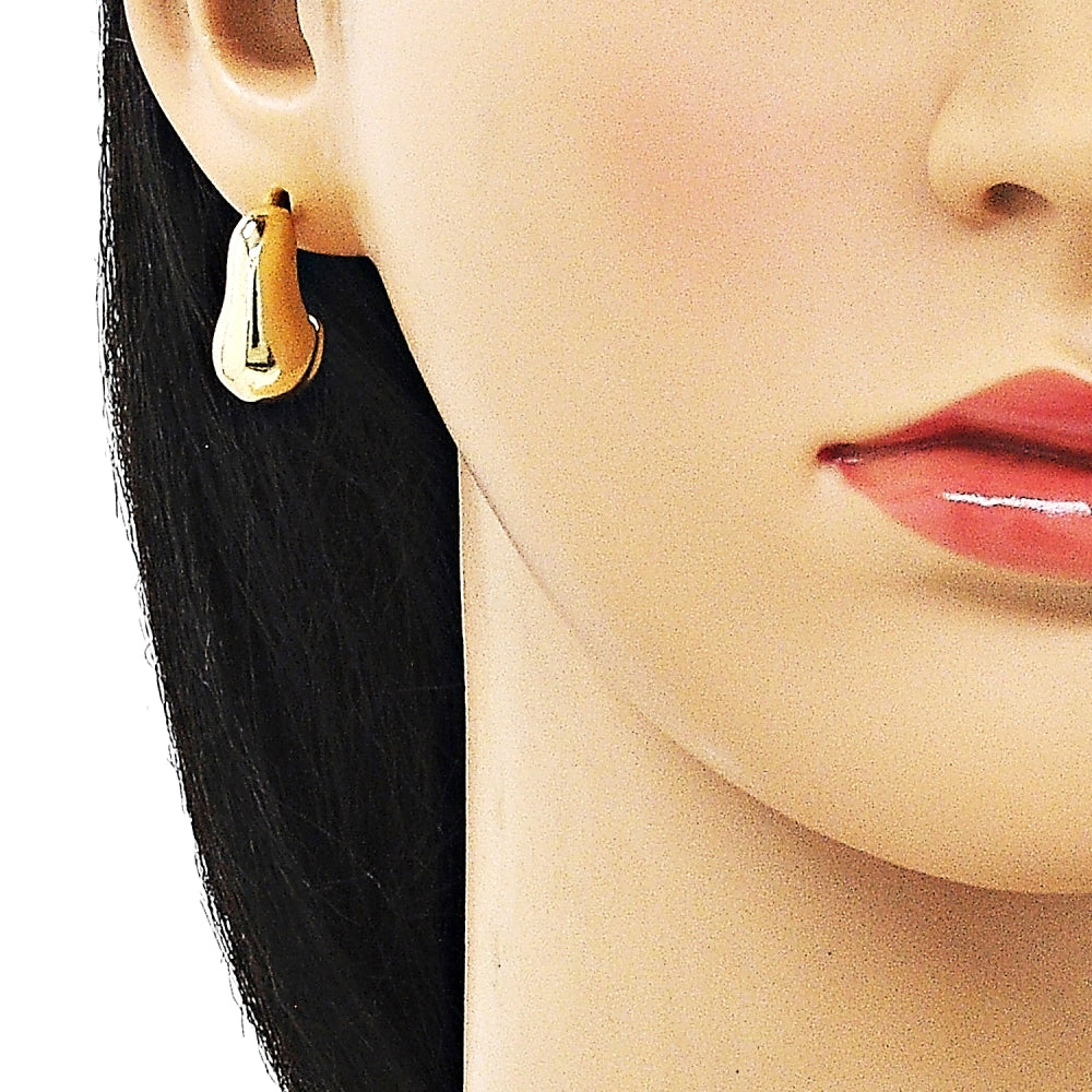 Oro Laminado Stud Earring, Gold Filled Style Polished, Golden Finish