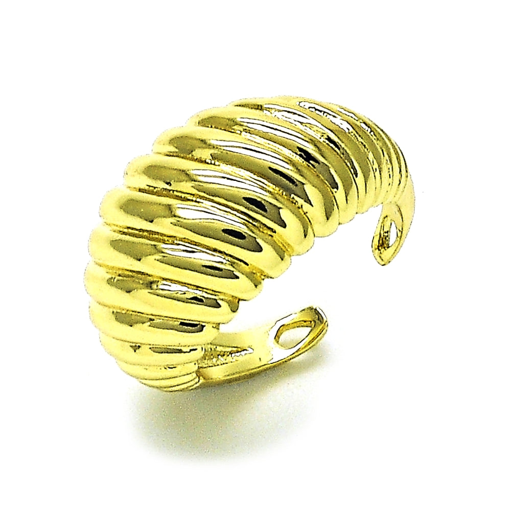 Oro Laminado Elegant Ring, Gold Filled Style Twist Design, Polished, Golden Finish