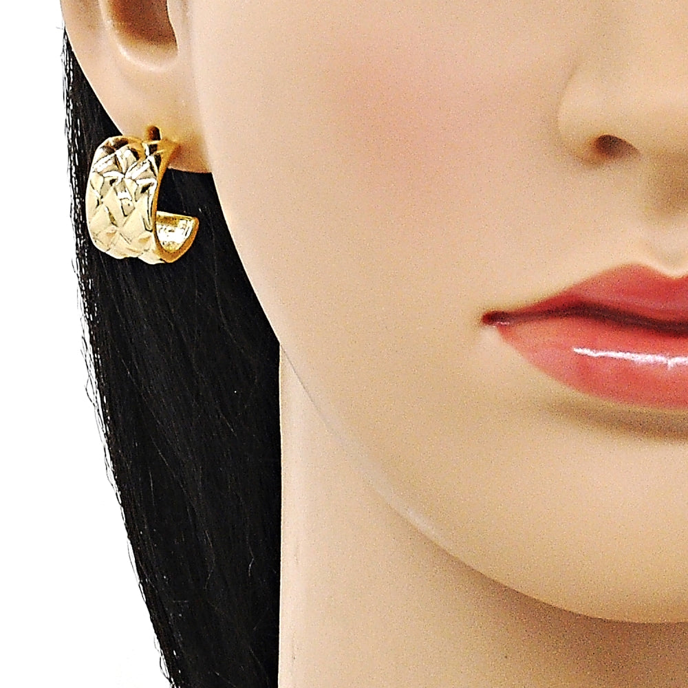 Oro Laminado Small Hoop, Gold Filled Style Polished, Golden Finish