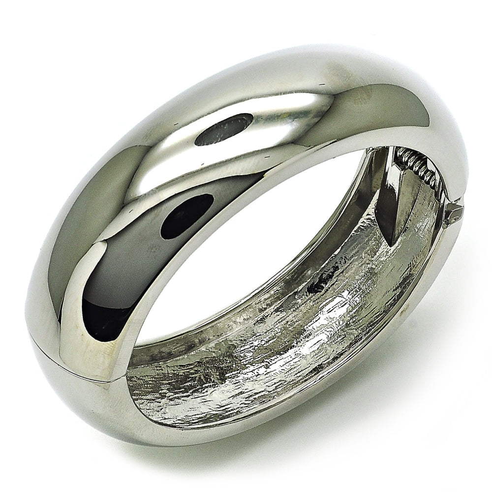 Rhodium Gold Filled Individual Bangle, Polished, Rhodium Finish