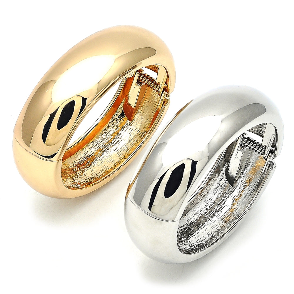 Rhodium Gold Filled Individual Bangle, Polished, Rhodium Finish