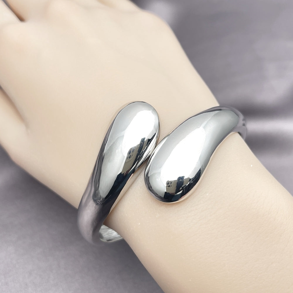 Rhodium Gold Filled Individual Bangle, Polished, Rhodium Finish
