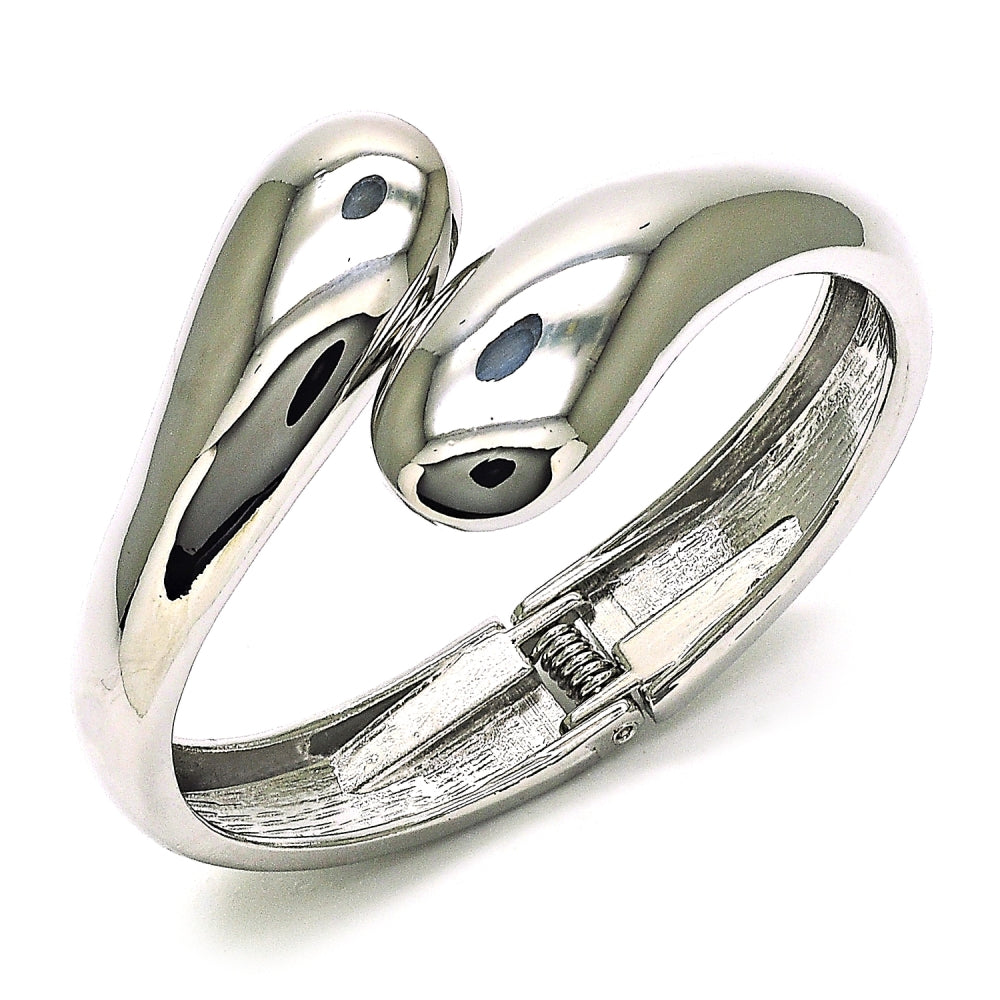 Rhodium Gold Filled Individual Bangle, Polished, Rhodium Finish