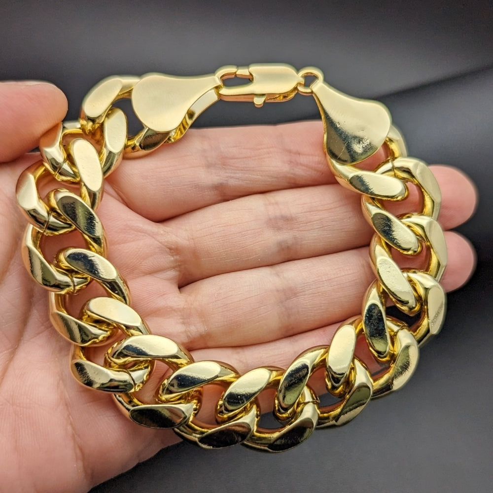 Oro Laminado Basic Bracelet, Gold Filled Style Polished, Golden Finish