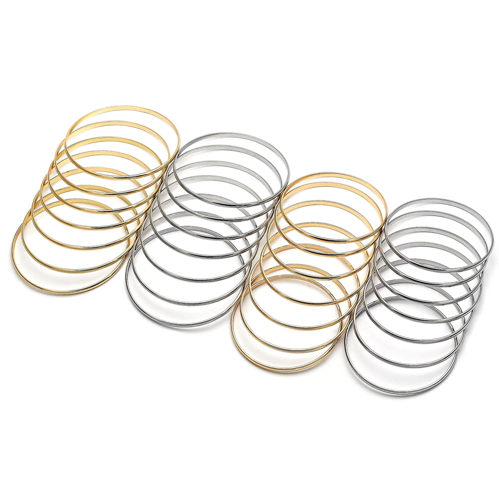 Rhodium Gold Filled Semanario Bangle, Polished, Rhodium Finish