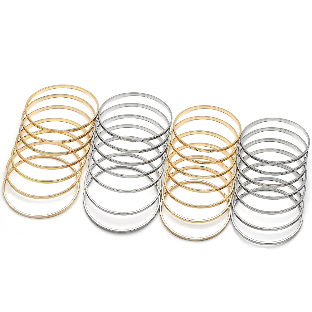 Oro Laminado Semanario Bangle, Gold Filled Style Polished, Golden Finish