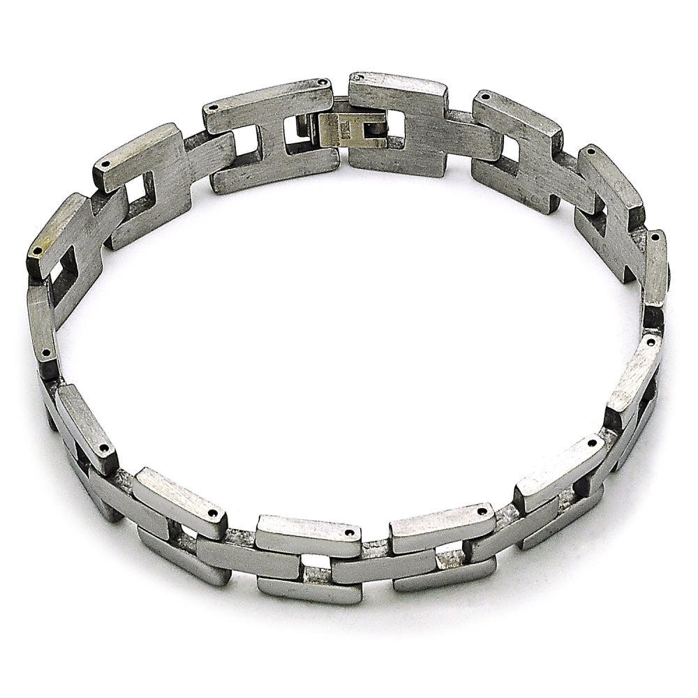 Stainless Steel Solid Bracelet, Polished, Steel Finish