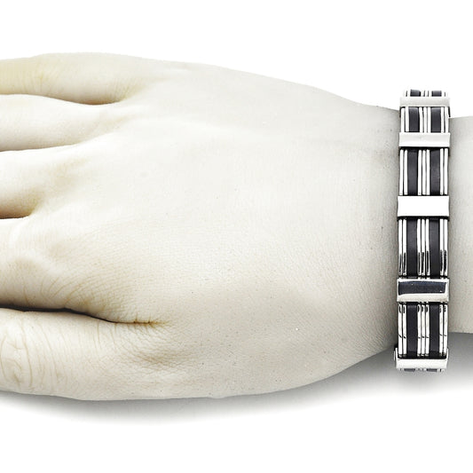 Stainless Steel Solid Bracelet, Polished, Steel Finish