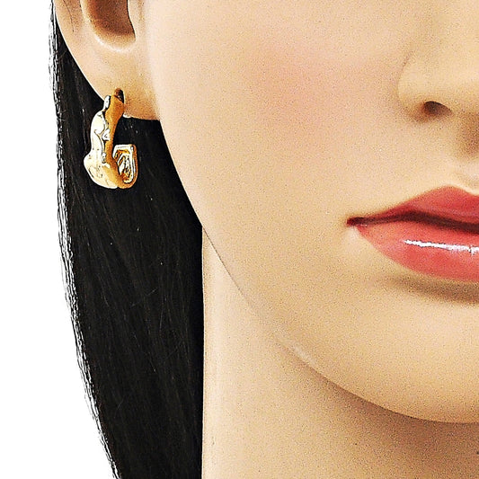 Oro Laminado Small Hoop, Gold Filled Style Polished, Golden Finish