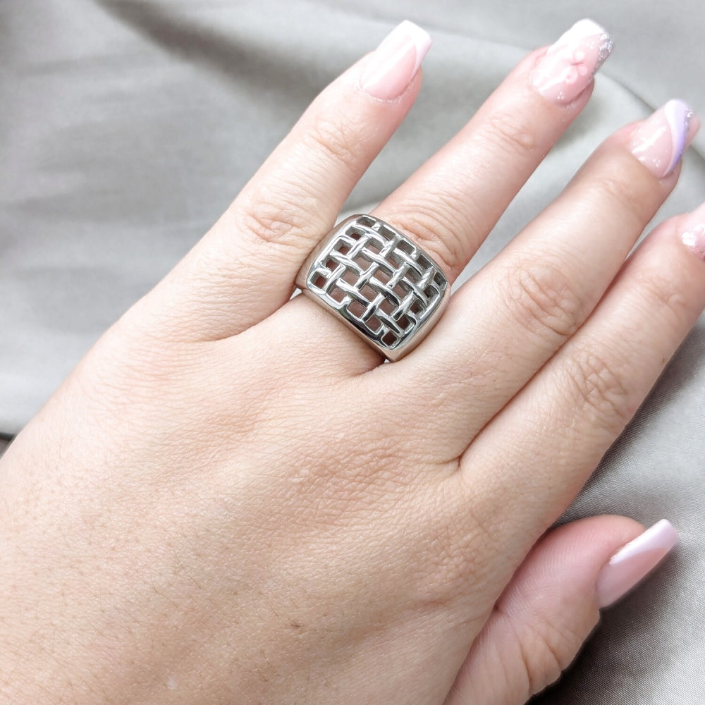 Stainless Steel Mens Ring, Polished, Steel Finish