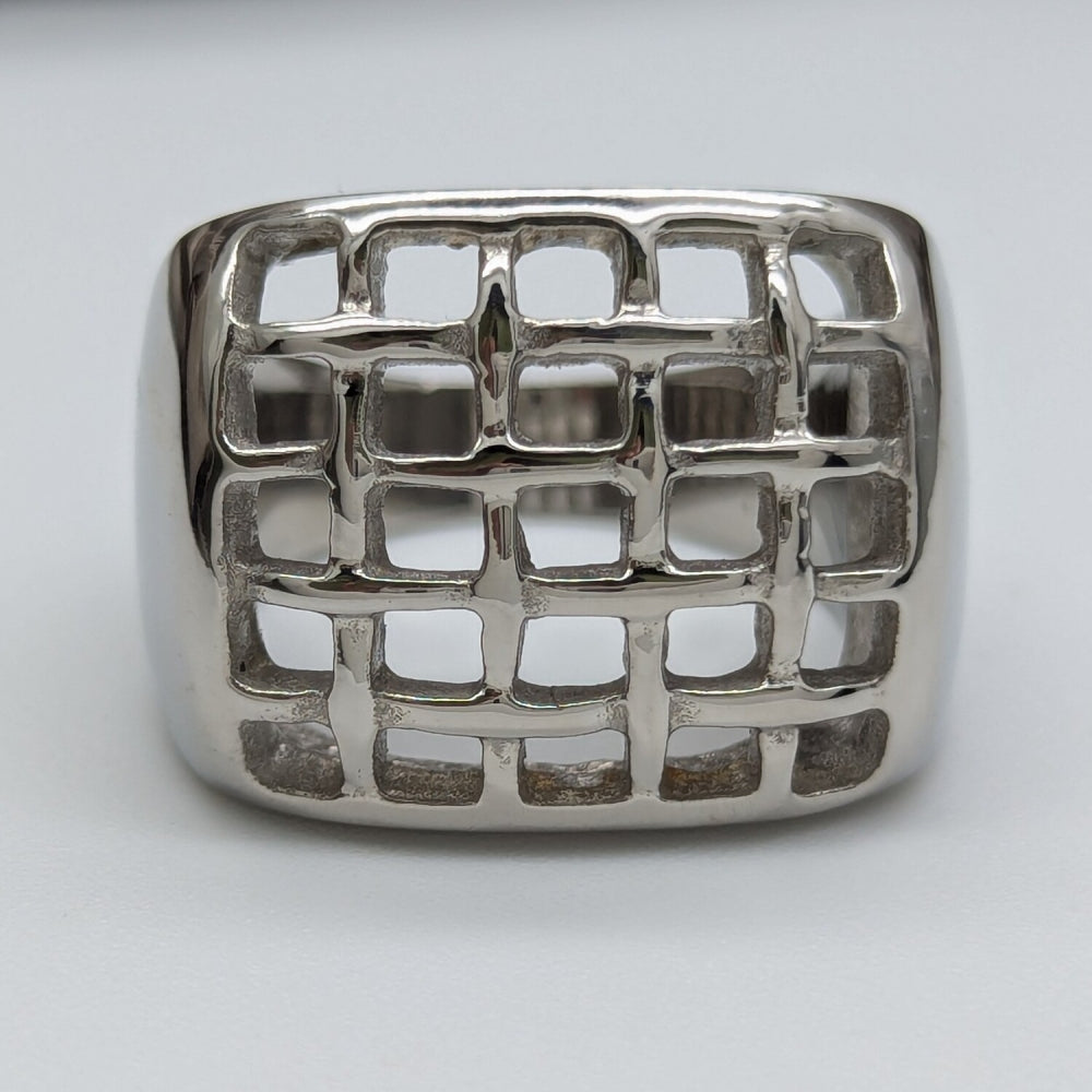 Stainless Steel Mens Ring, Polished, Steel Finish