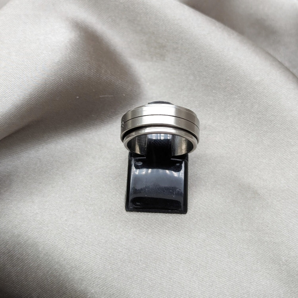 Stainless Steel Mens Ring, Double and Dolphin Design, Matte Finish, Steel Finish