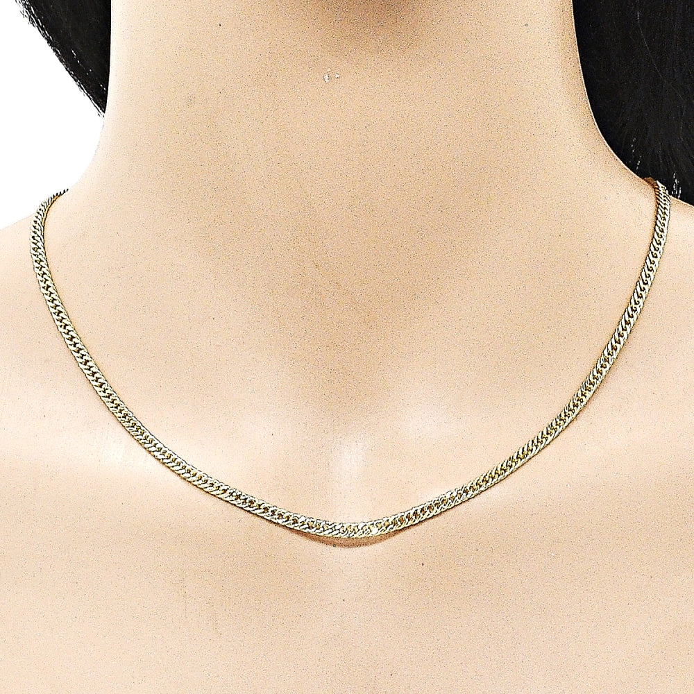 Oro Laminado Basic Necklace, Gold Filled Style Polished, Golden Finish