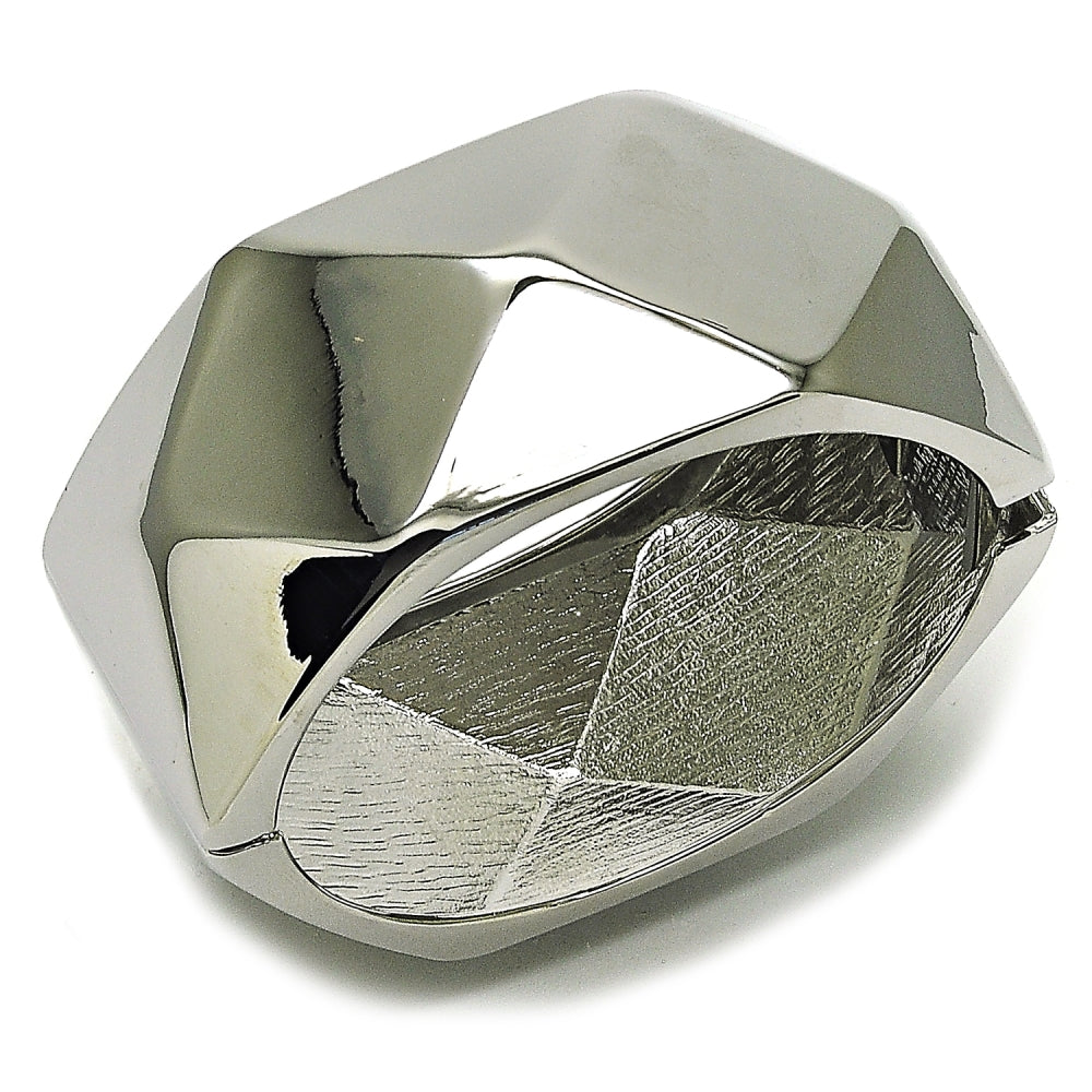 Rhodium Gold Filled Individual Bangle, Polished, Rhodium Finish