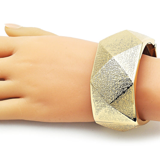 Oro Laminado Individual Bangle, Gold Filled Style Matte Finish, Golden Finish