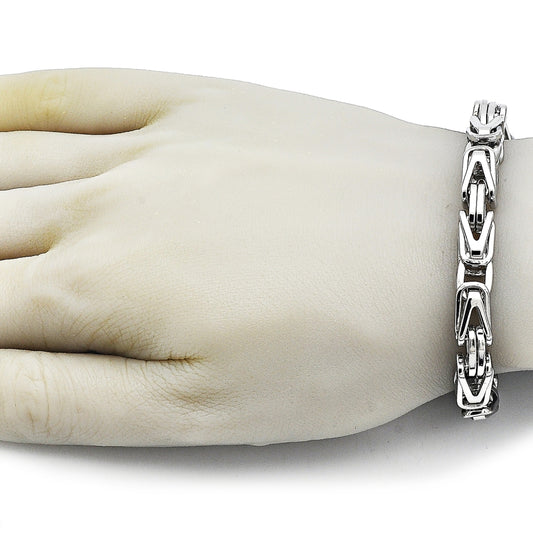 Stainless Steel Fancy Bracelet, Polished, Steel Finish