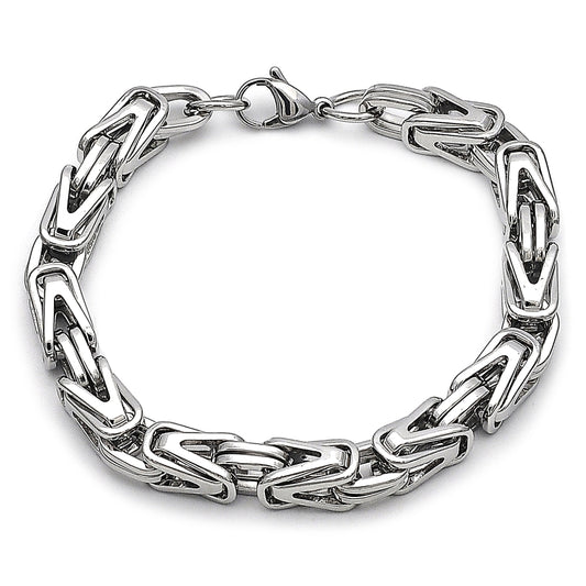 Stainless Steel Fancy Bracelet, Polished, Steel Finish