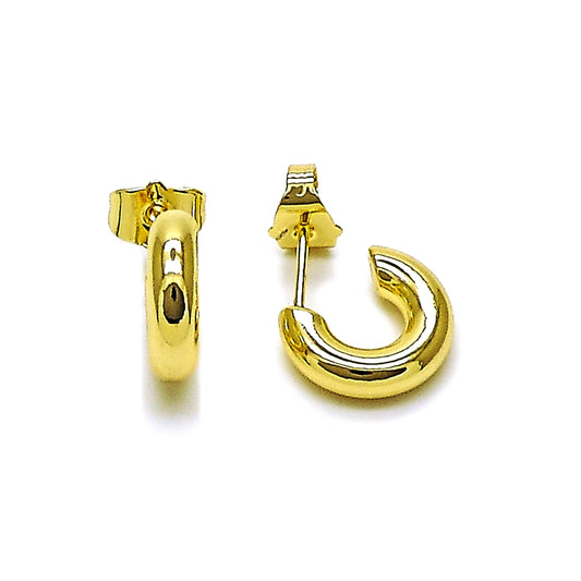Oro Laminado Small Hoop, Gold Filled Style Polished, Golden Finish