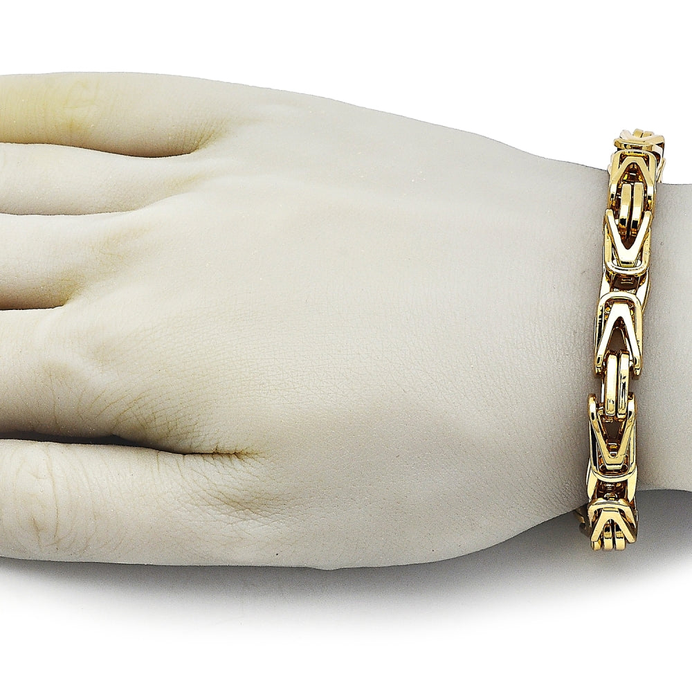 Stainless Steel Fancy Bracelet, Polished, Golden Finish