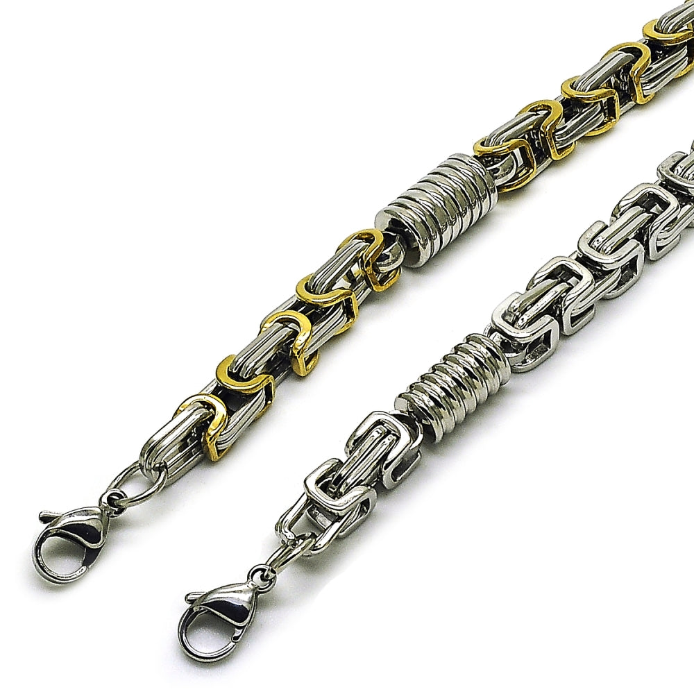 Stainless Steel Fancy Bracelet, Polished, Steel Finish