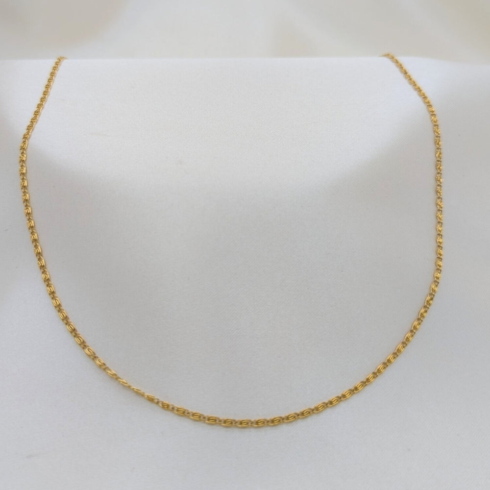 Stainless Steel Basic Necklace, Polished, Golden Finish