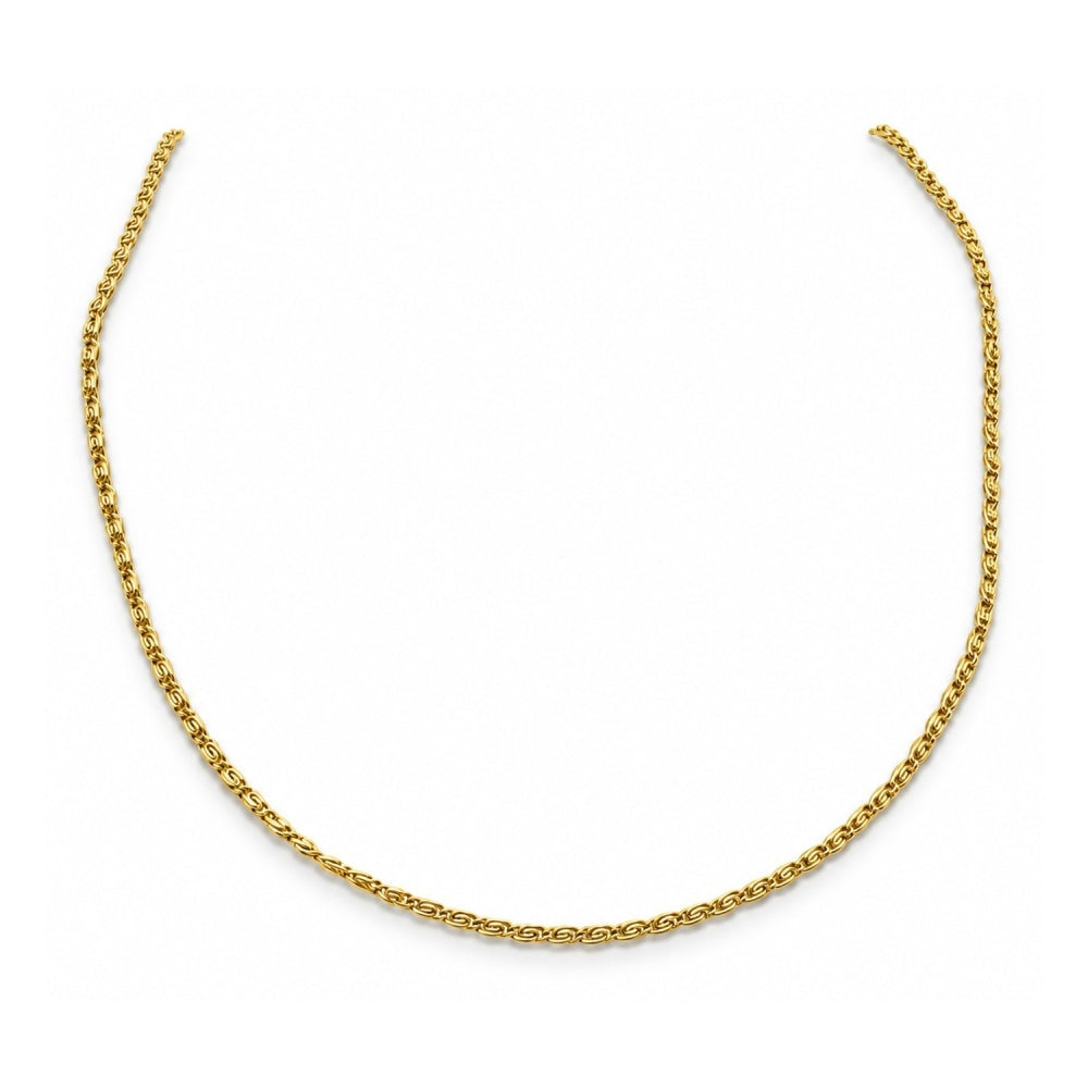 Stainless Steel Basic Necklace, Polished, Golden Finish