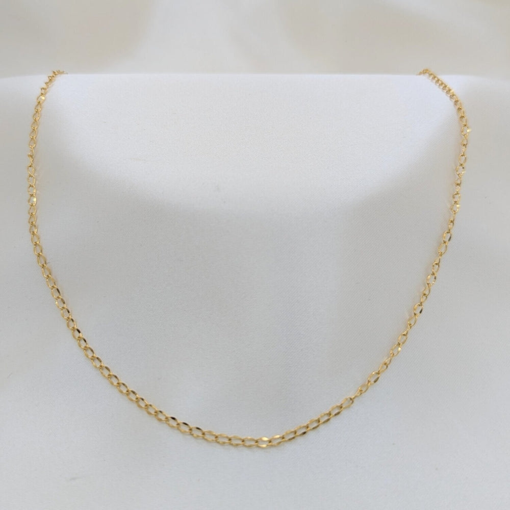Stainless Steel Basic Necklace, Polished, Golden Finish