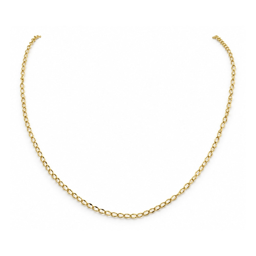 Stainless Steel Basic Necklace, Polished, Golden Finish