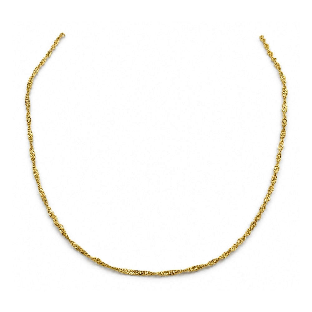 Stainless Steel Basic Necklace, Polished, Golden Finish