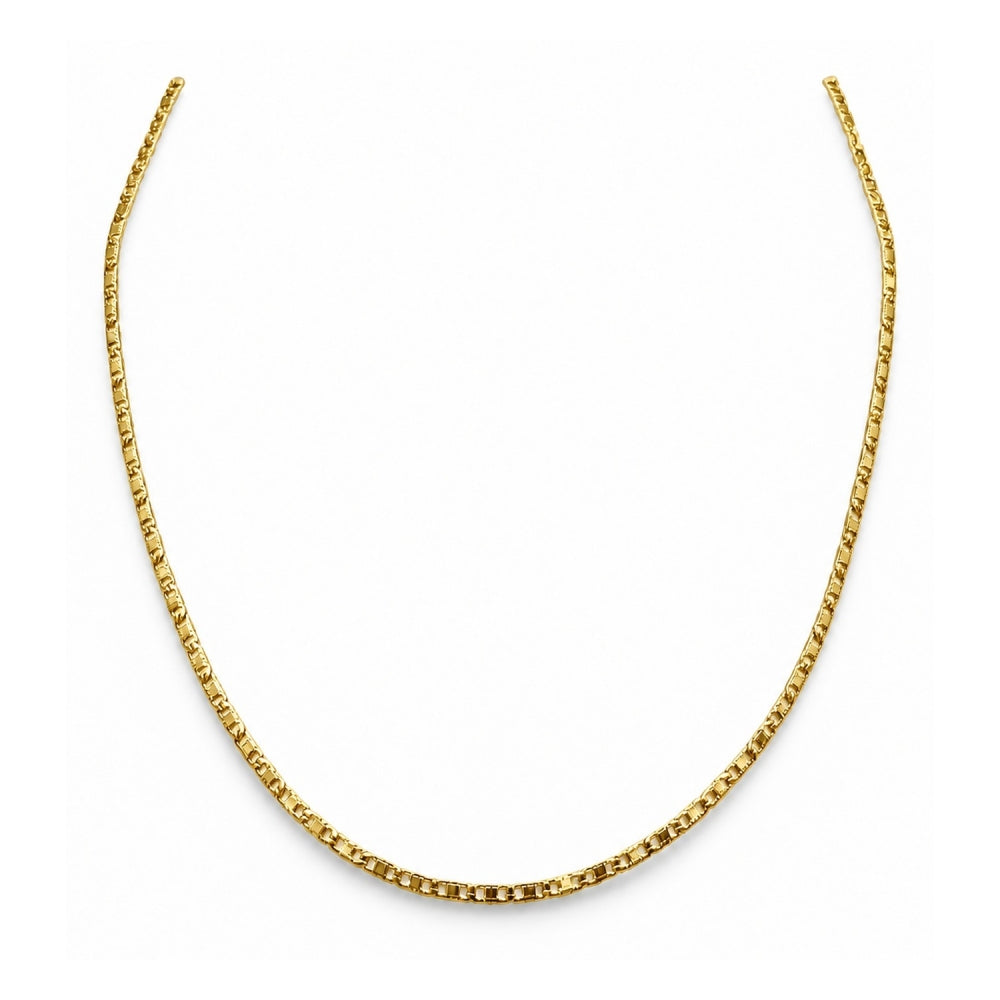 Stainless Steel Basic Necklace, Polished, Golden Finish