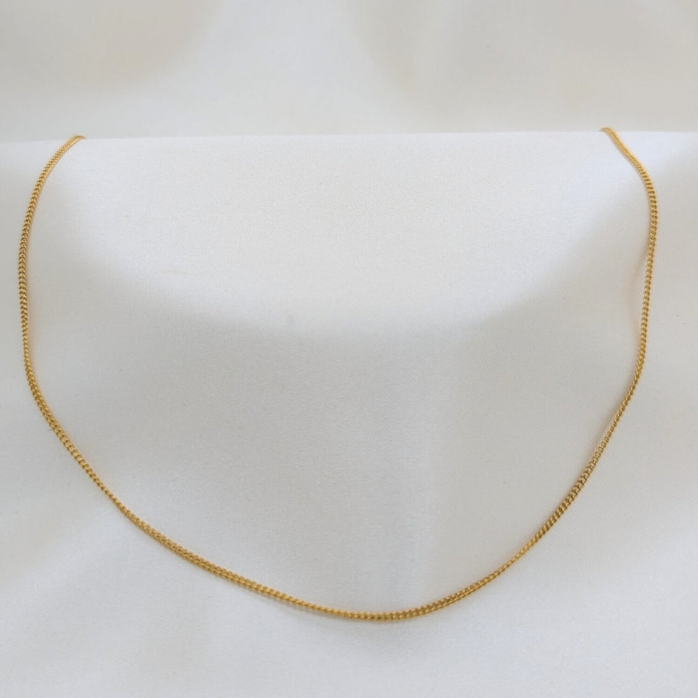 Stainless Steel Basic Necklace, Polished, Golden Finish