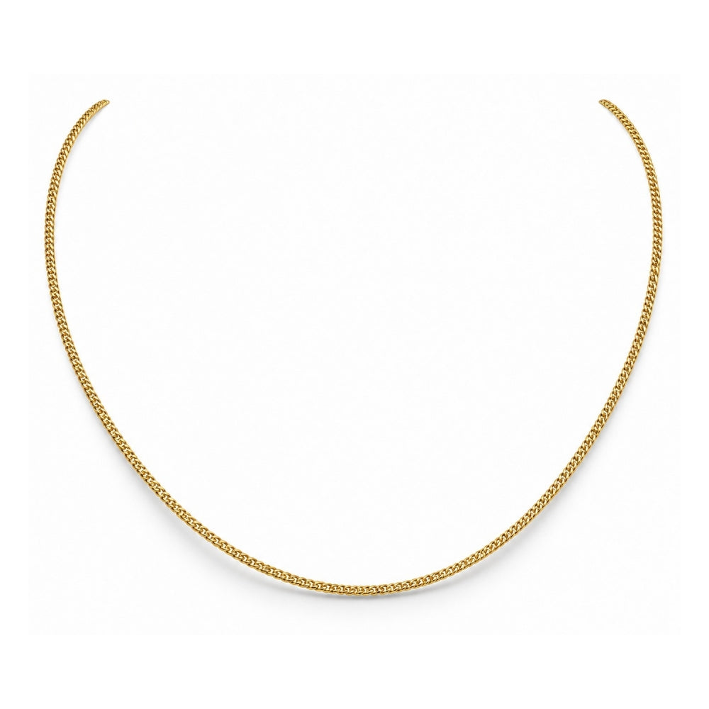 Stainless Steel Basic Necklace, Polished, Golden Finish