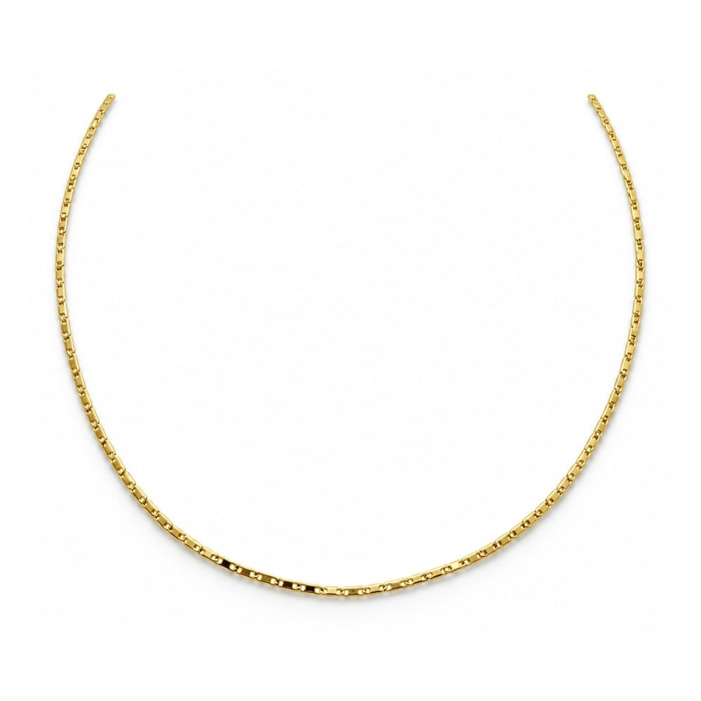 Stainless Steel Basic Necklace, Polished, Golden Finish