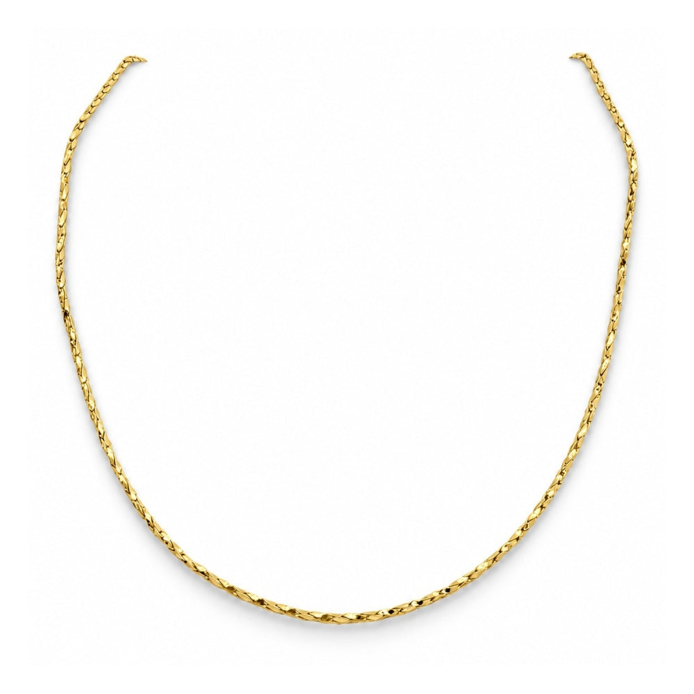 Stainless Steel Basic Necklace, Polished, Golden Finish