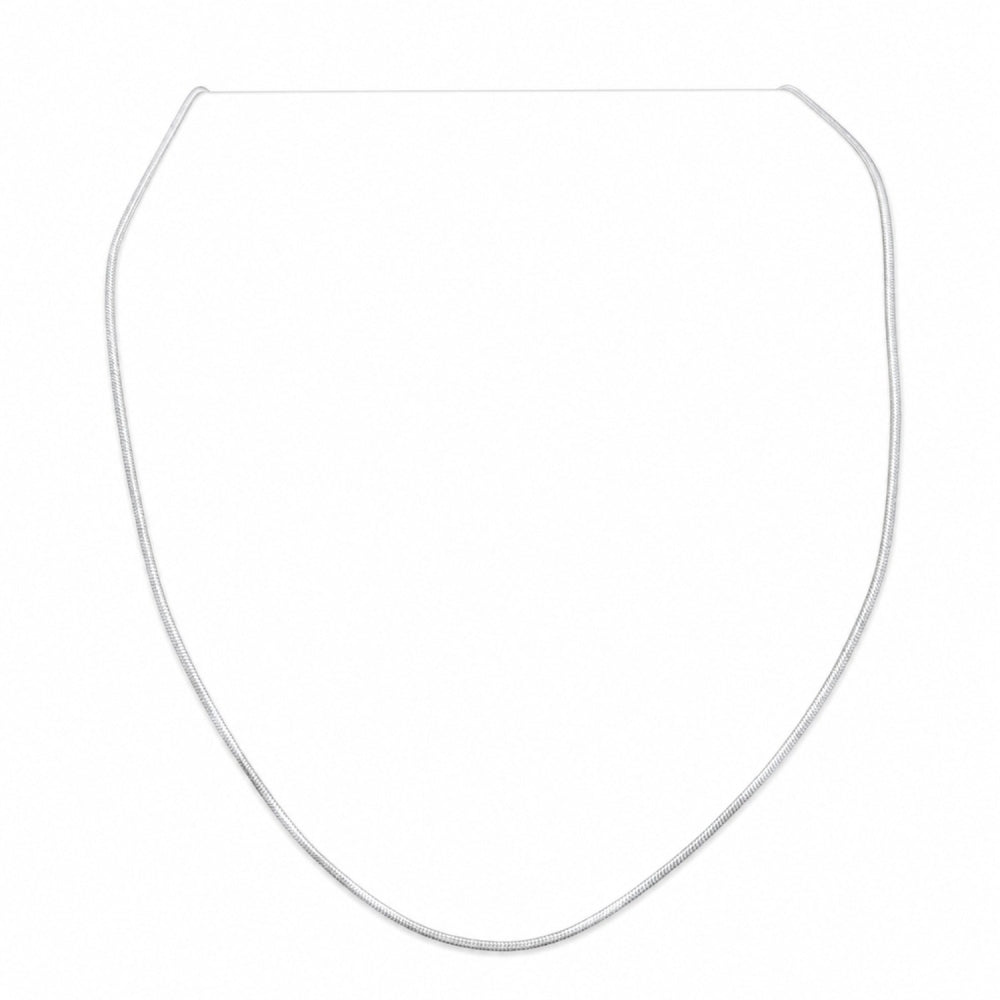 Stainless Steel Basic Necklace, Polished, Rhodium Finish