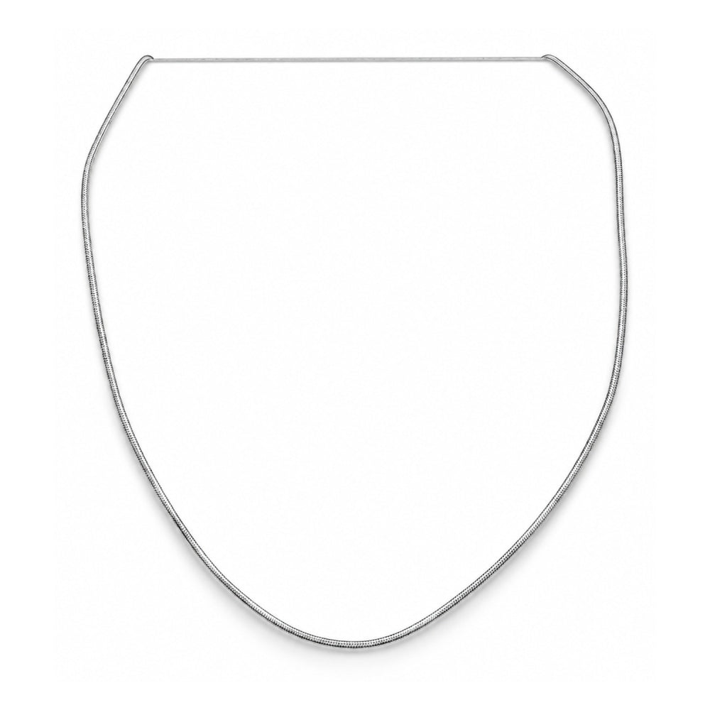 Stainless Steel Basic Necklace, Polished, Rhodium Finish