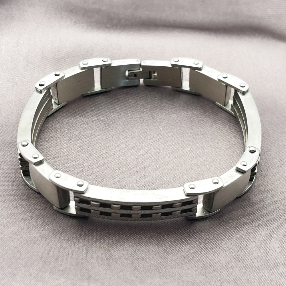 Stainless Steel Solid Bracelet, Polished, Steel Finish