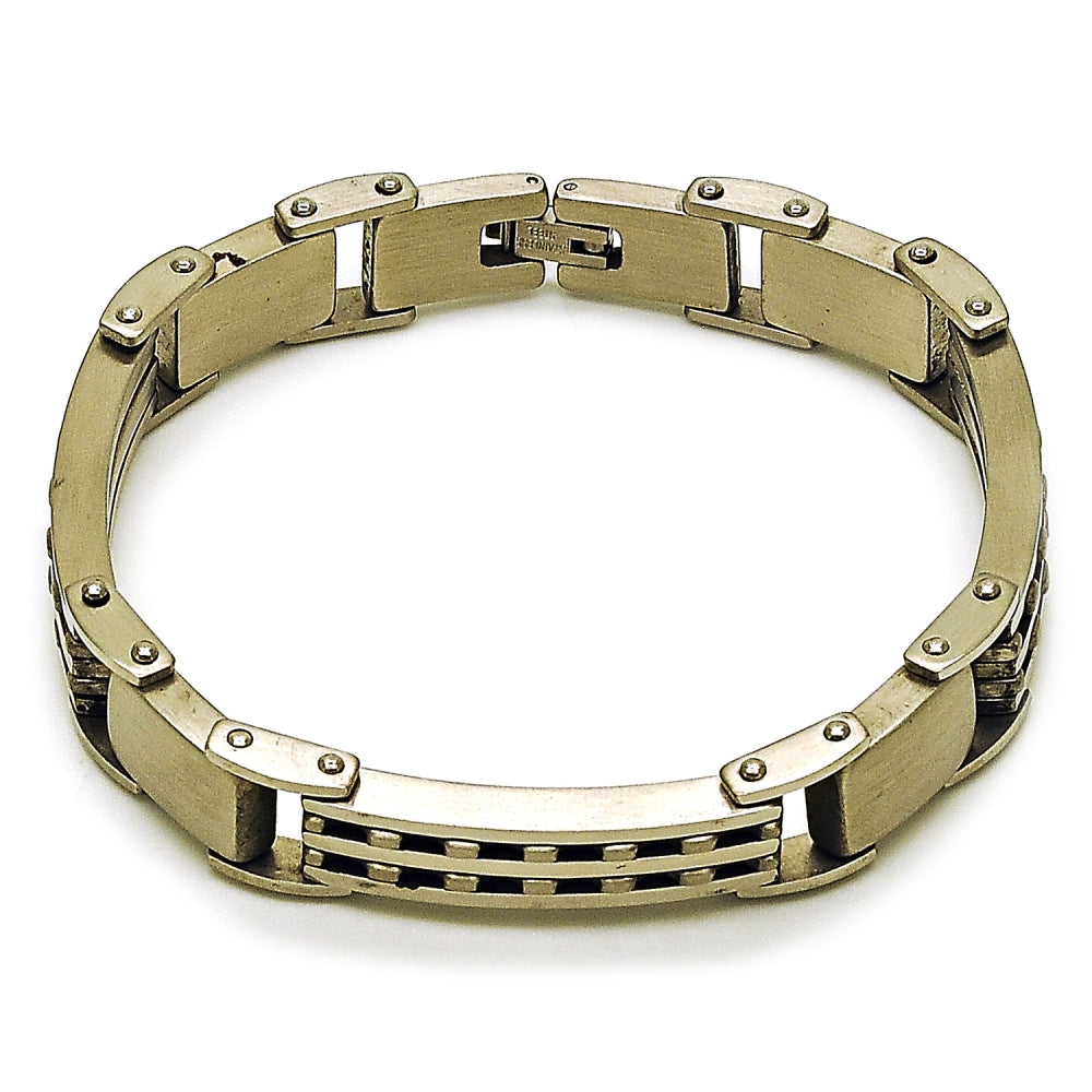 Stainless Steel Solid Bracelet, Polished, Steel Finish