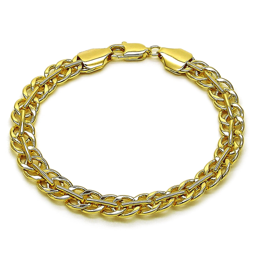Oro Laminado Basic Bracelet, Gold Filled Style Polished, Golden Finish