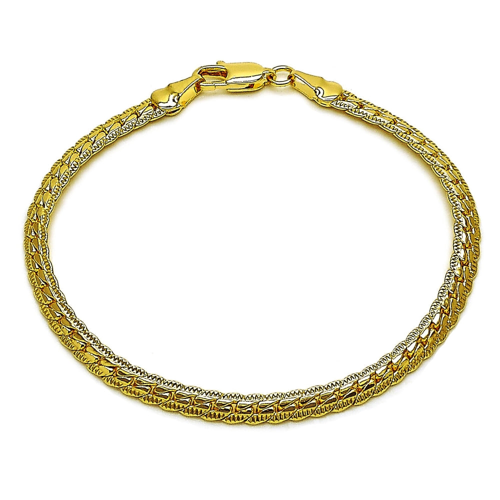 Oro Laminado Basic Bracelet, Gold Filled Style Polished, Golden Finish