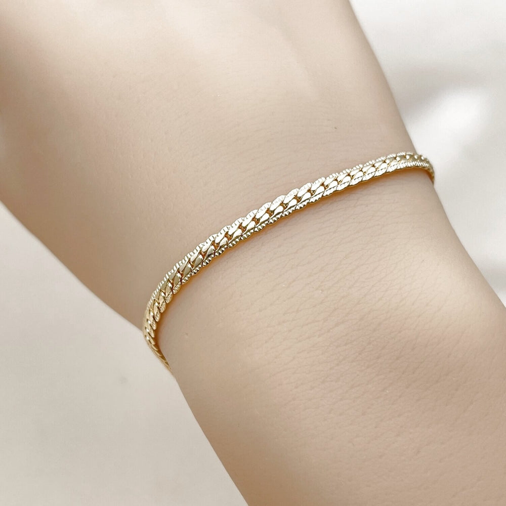 Oro Laminado Basic Bracelet, Gold Filled Style Polished, Golden Finish