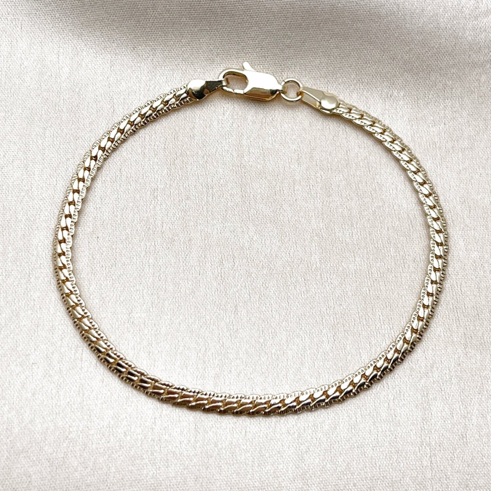 Oro Laminado Basic Bracelet, Gold Filled Style Polished, Golden Finish