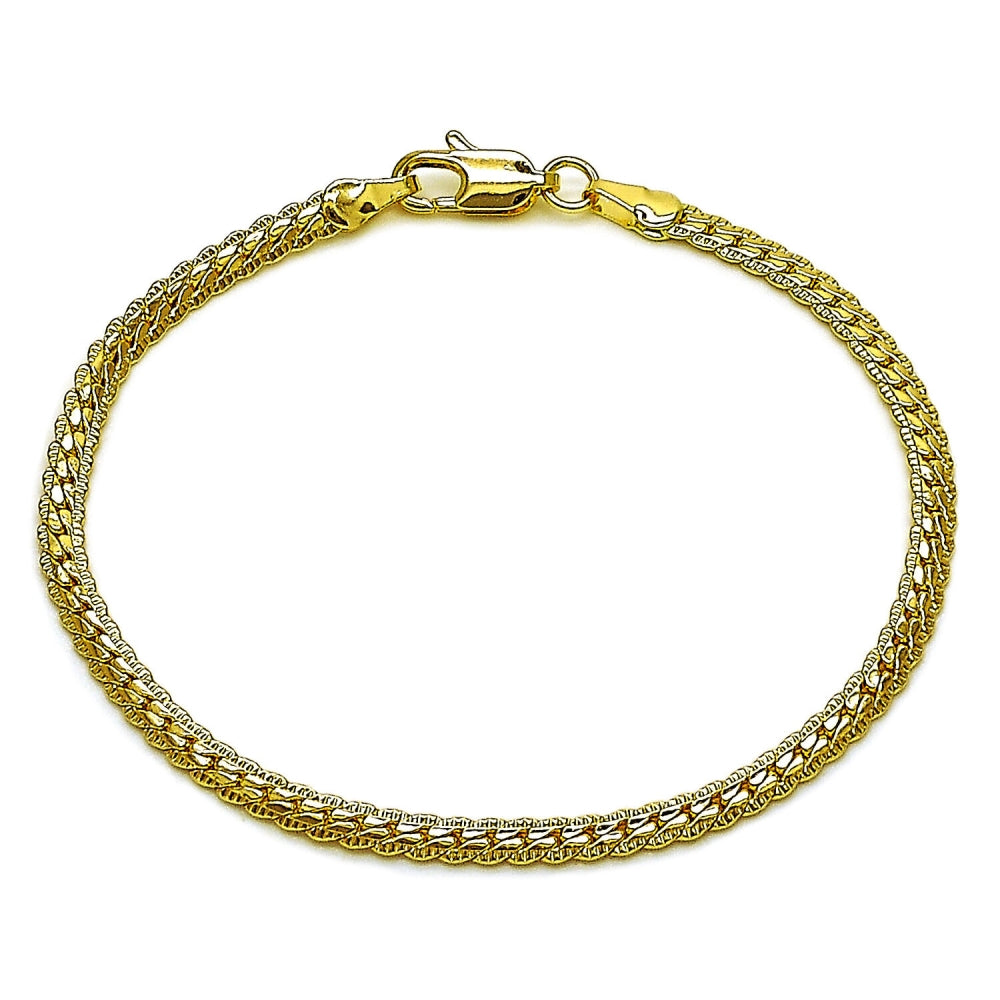 Oro Laminado Basic Bracelet, Gold Filled Style Polished, Golden Finish