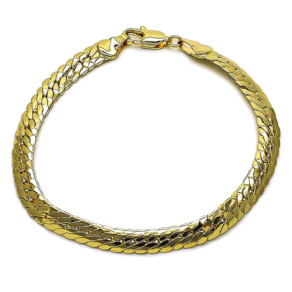 Oro Laminado Basic Bracelet, Gold Filled Style Polished, Golden Finish