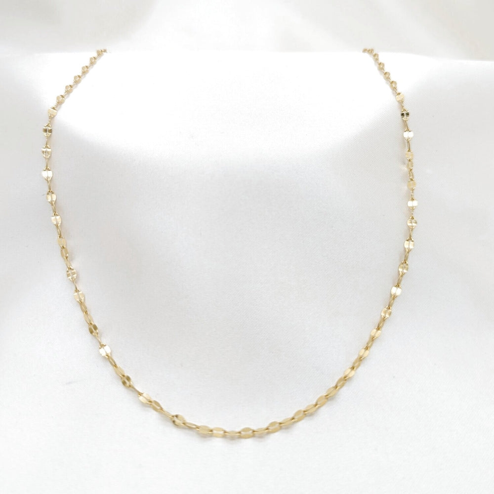 Stainless Steel Basic Necklace, Polished, Golden Finish