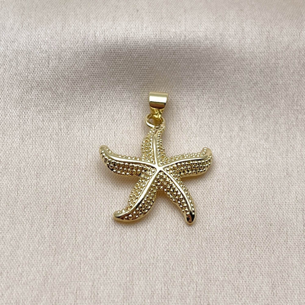 Oro Laminado Fancy Pendant, Gold Filled Style Star Design, Polished, Golden Finish